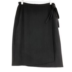 Giorgio Armani Le Collezioni Women Size 8 Skirt Wrap Hip Tie Lined Wool Career